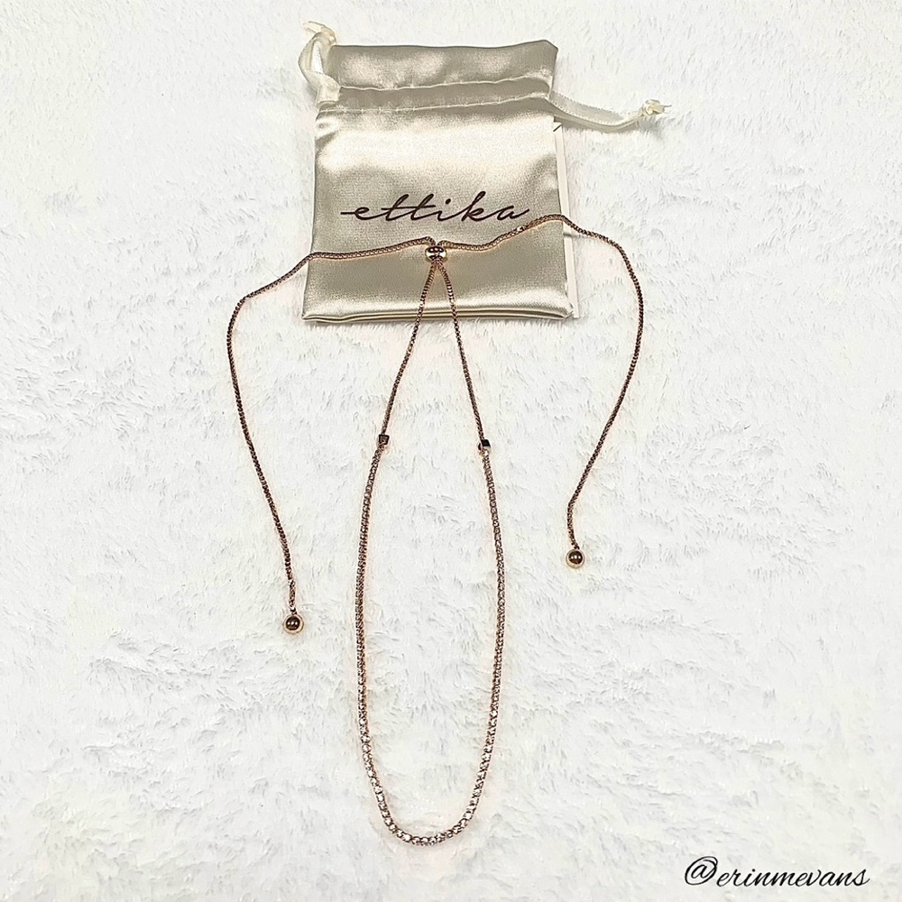 Ettika Choker Box Chain 18K Gold Adjustable New